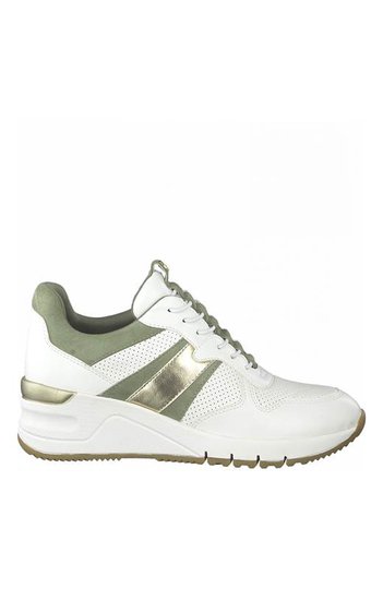 Tamaris Sneakers Vit Khakigrön