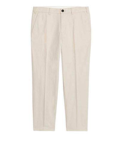 Regular Trousers Cotton Linen - Beige