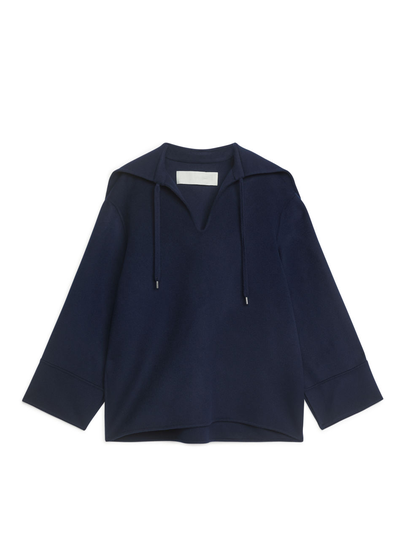 Double-Face Wool Sailor Shirt - Blue