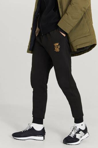 SIKSILK Mjukisbyxor Messi X SikSilk Fleece Pant Svart