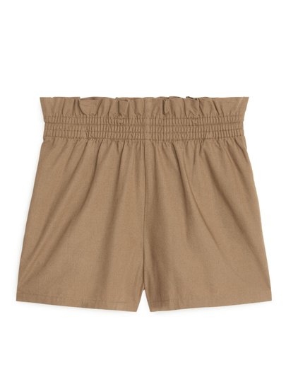Paperbag Shorts - Beige