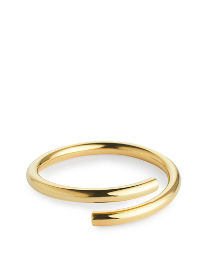 Gold-Plated Cuff Bracelet - Brown