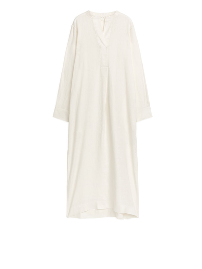 Linen Tunic Dress - White