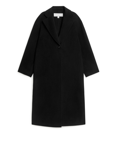 Belted Wool Coat - Black