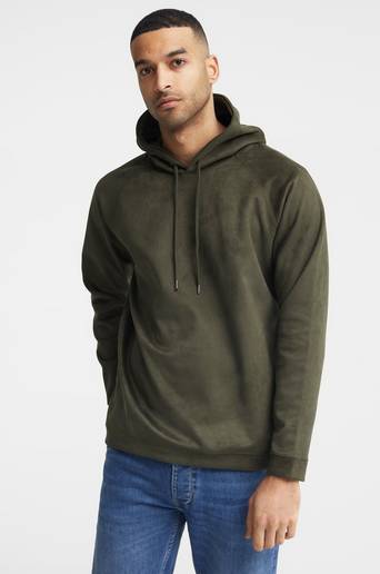 Human Scales Hoodie Hans Vegan Suede Grön