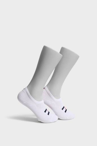 Tommy Hilfiger 2-Pack Strumpor TH Footie High Cut 2P Flag Vit