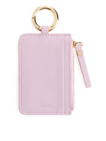 Leather Card Holder - Pink