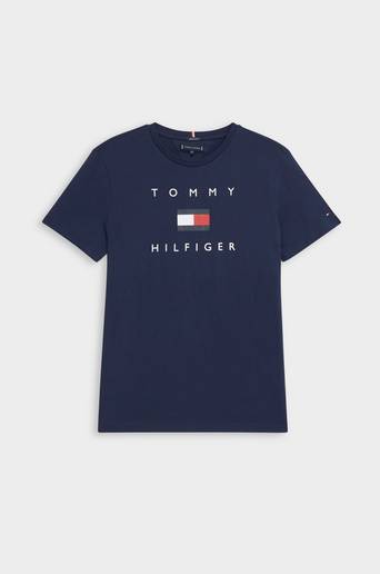 Tommy Hilfiger T-Shirt TH Logo Tee S/S Blå