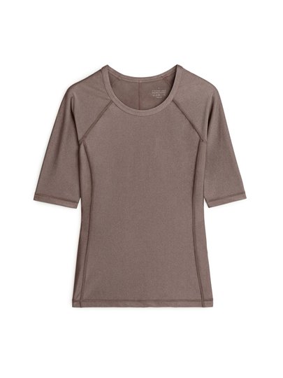 High-Shine T-Shirt - Beige