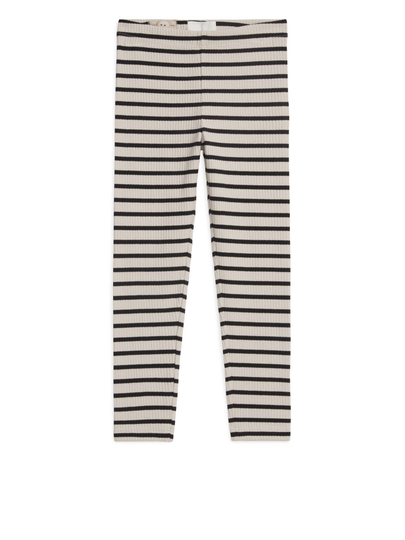 Ribbed Leggings - Beige