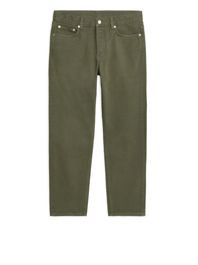 REGULAR Cropped Overdyed Jeans - Green