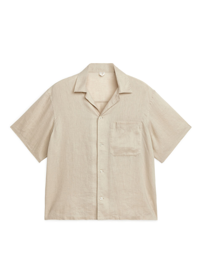 Linen Resort Shirt - Beige