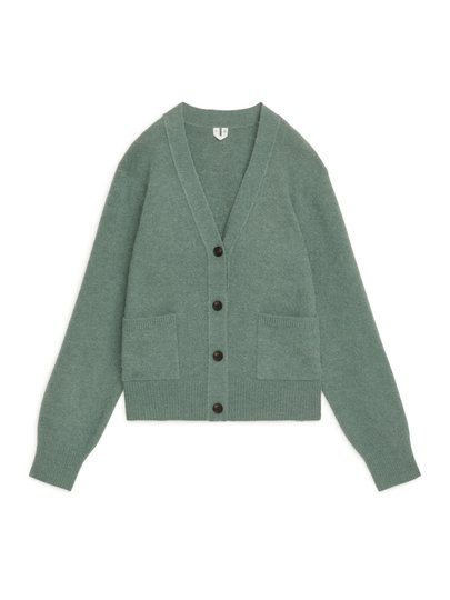 Alpaca & Merino Cardigan - Green