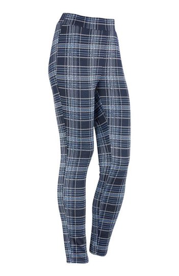 Cellbes Rutiga, jacquardmönstrade leggings Blå Rutig