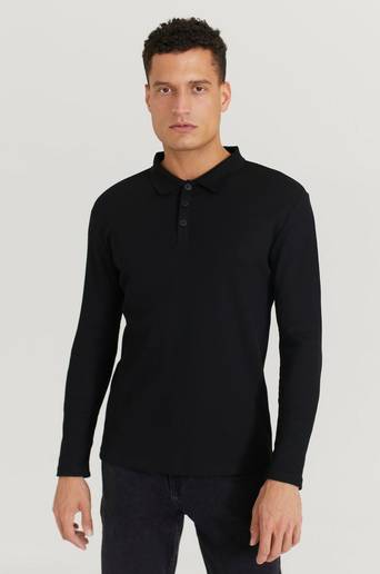 Studio Total Pikétröja Waffle Polo Shirt Svart