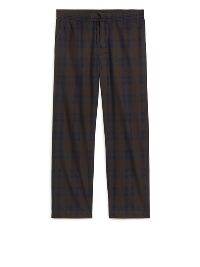 Flannel Pyjama Trousers - Brown