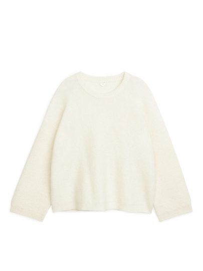 Relaxed Mohair Jumper - White