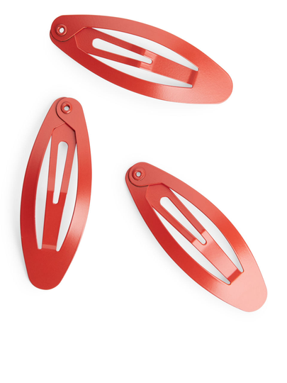 Colour Blocking Hairclips - Orange