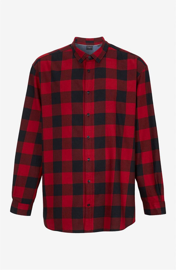 Rutig flanellskjorta i bomull Gingham