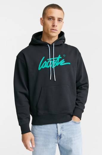 Lacoste Hoodie Script Hoodie Svart