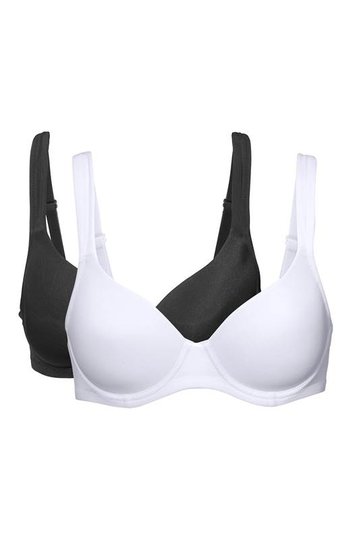 Cellbes T-shirt bh Sara 2-Pack Vit Svart