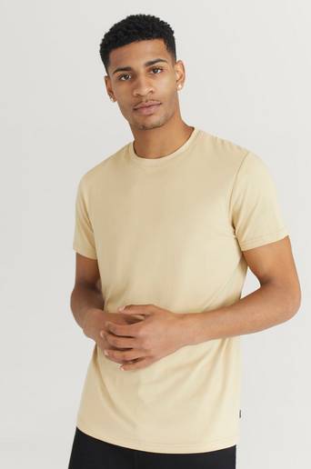 Resteröds T-Shirt R-neck Tee Bamboo Beige