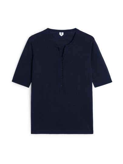 Merino Henley Top - Blue
