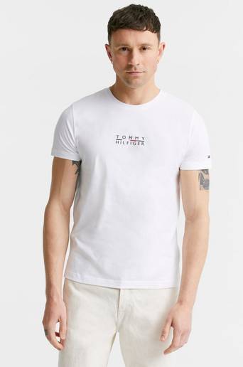 Tommy Hilfiger T-Shirt Square Logo Tee Vit