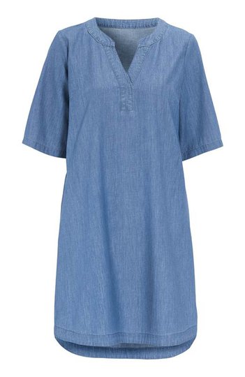 Cellbes Jeansklänning med 3/4-ärmar Blå denim