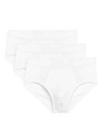 Pima Cotton Briefs, Set of 3 - White