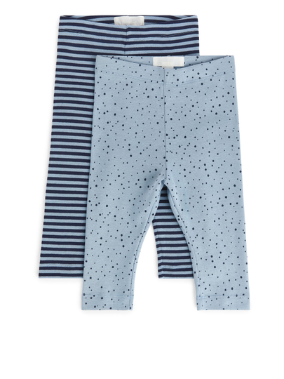 Jersey Leggings Set of 2 - Blue