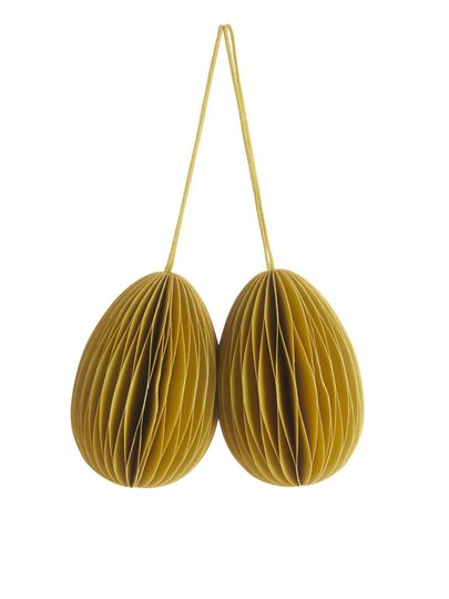 Honeycomb Ornaments - Yellow