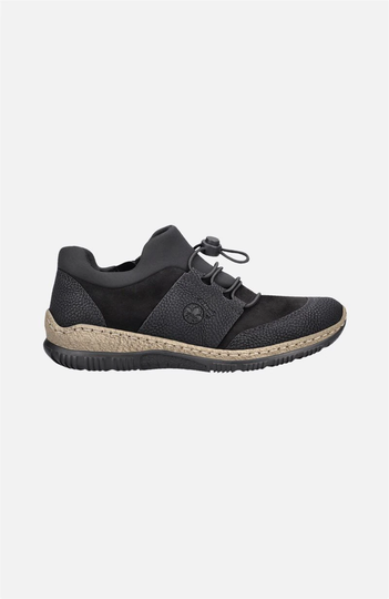 Sneakers med resårsnörning och dragkedja