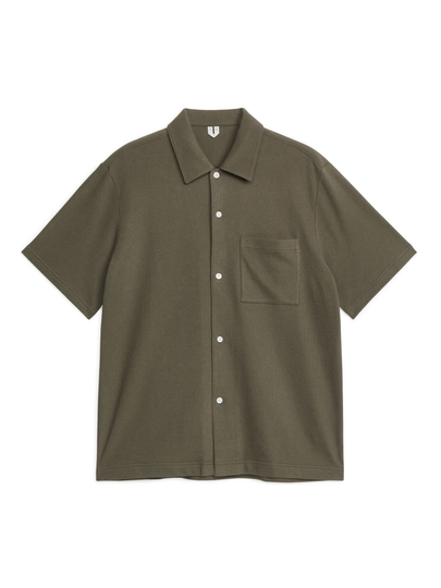 Bouclé Jersey Shirt - Beige