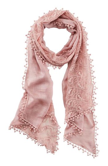 Cellbes Scarf med spets Dimrosa