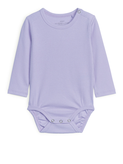 Cotton Lyocell Bodysuit - Purple