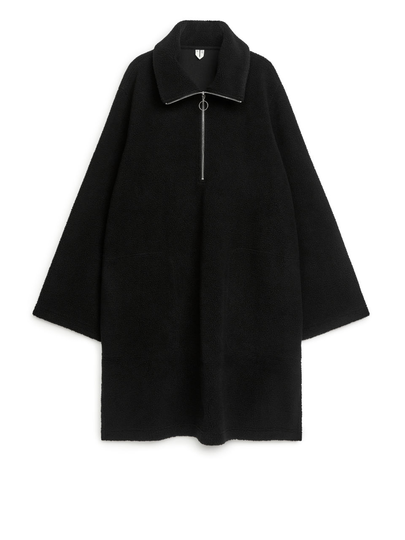Fleece Anorak - Black