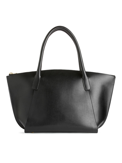 Leather Tote Bag - Black