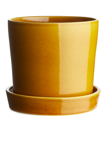 Large Stoneware Pot - Yellow