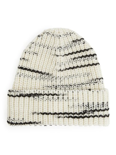 Chunky Wool Beanie - White