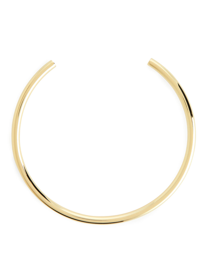 Gold-Plated Cuff Necklace - Brown