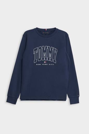 Tommy Hilfiger Sweatshirt Bold Varsity Sweatshirt Blå