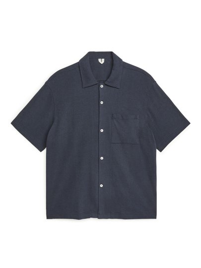 Bouclé Jersey Shirt - Blue