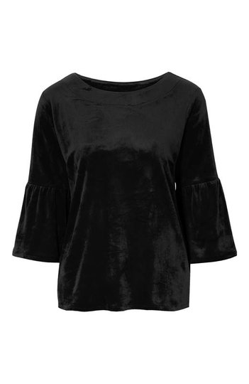 Freequent Velourtopp Belinda Svart