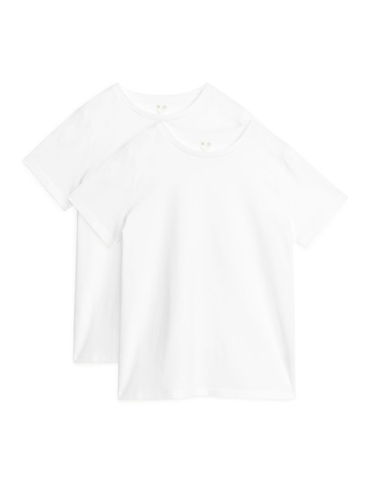 Crew-Neck T-shirt Set of 2 - White