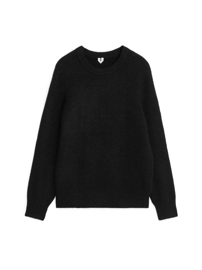 Alpaca & Merino Jumper - Black