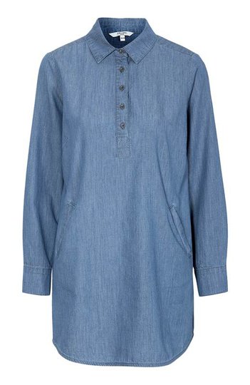 Cellbes Tunika i ekologisk bomull Blå denim