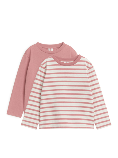 Long-Sleeved T-Shirt Set of 2 - Pink