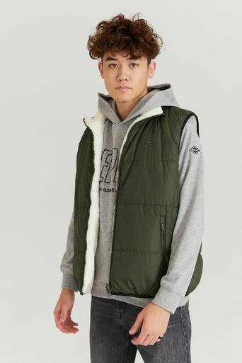 Tommy Hilfiger Väst Reversible Sherpa Vest Grön