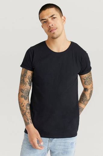 Resteröds T-shirt Jimmy Solid Cotton-linen Svart